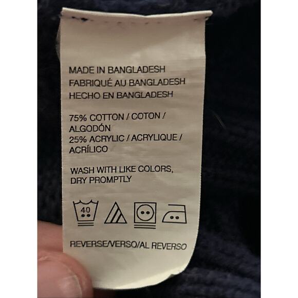 Izod Sweater Men's XXL 1/4 Zip Knit Pullover Fair Isle Nordic Print Red Navy Wht - Picture 4 of 8